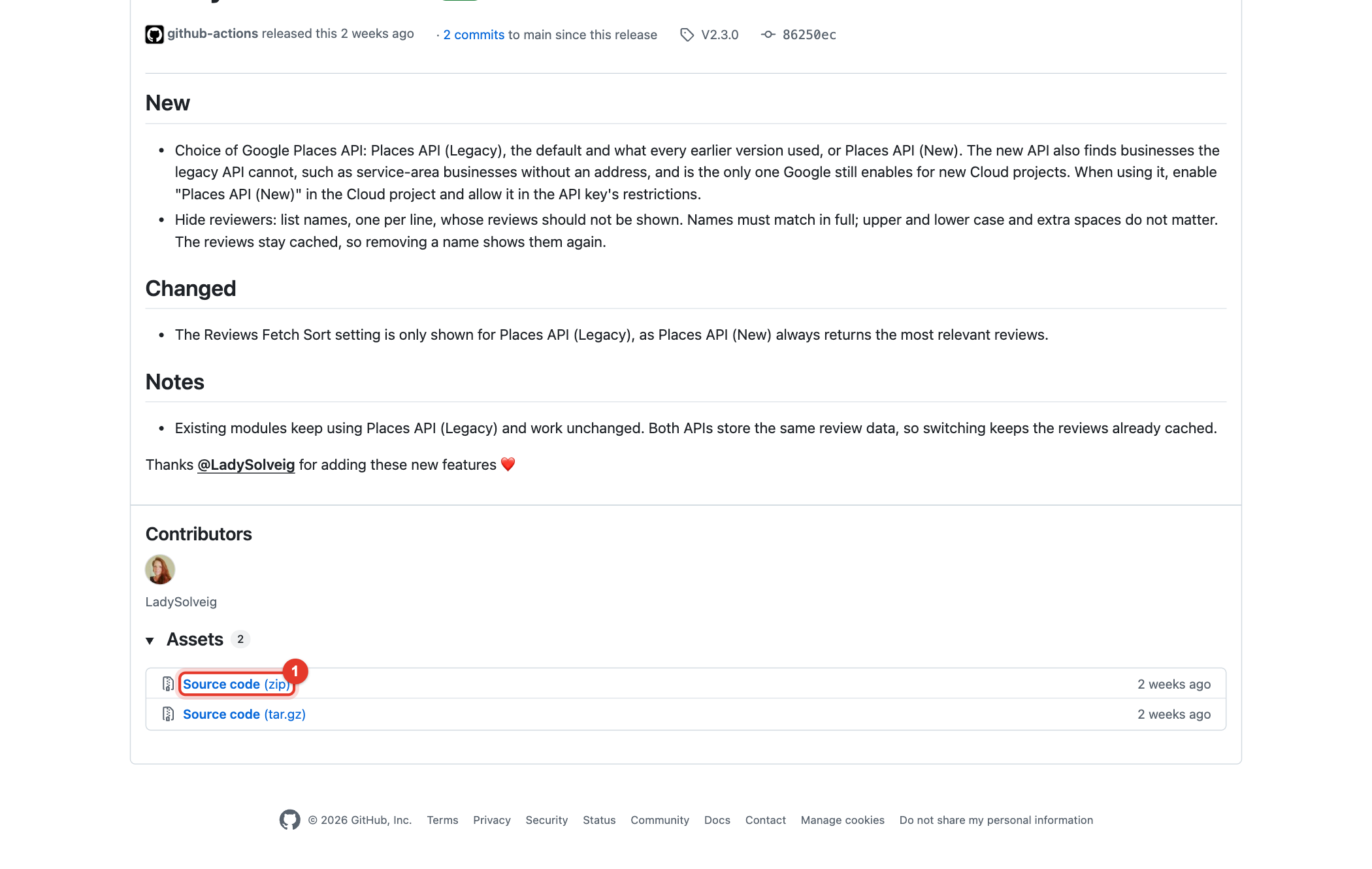Download Pretty Reviews from GitHub