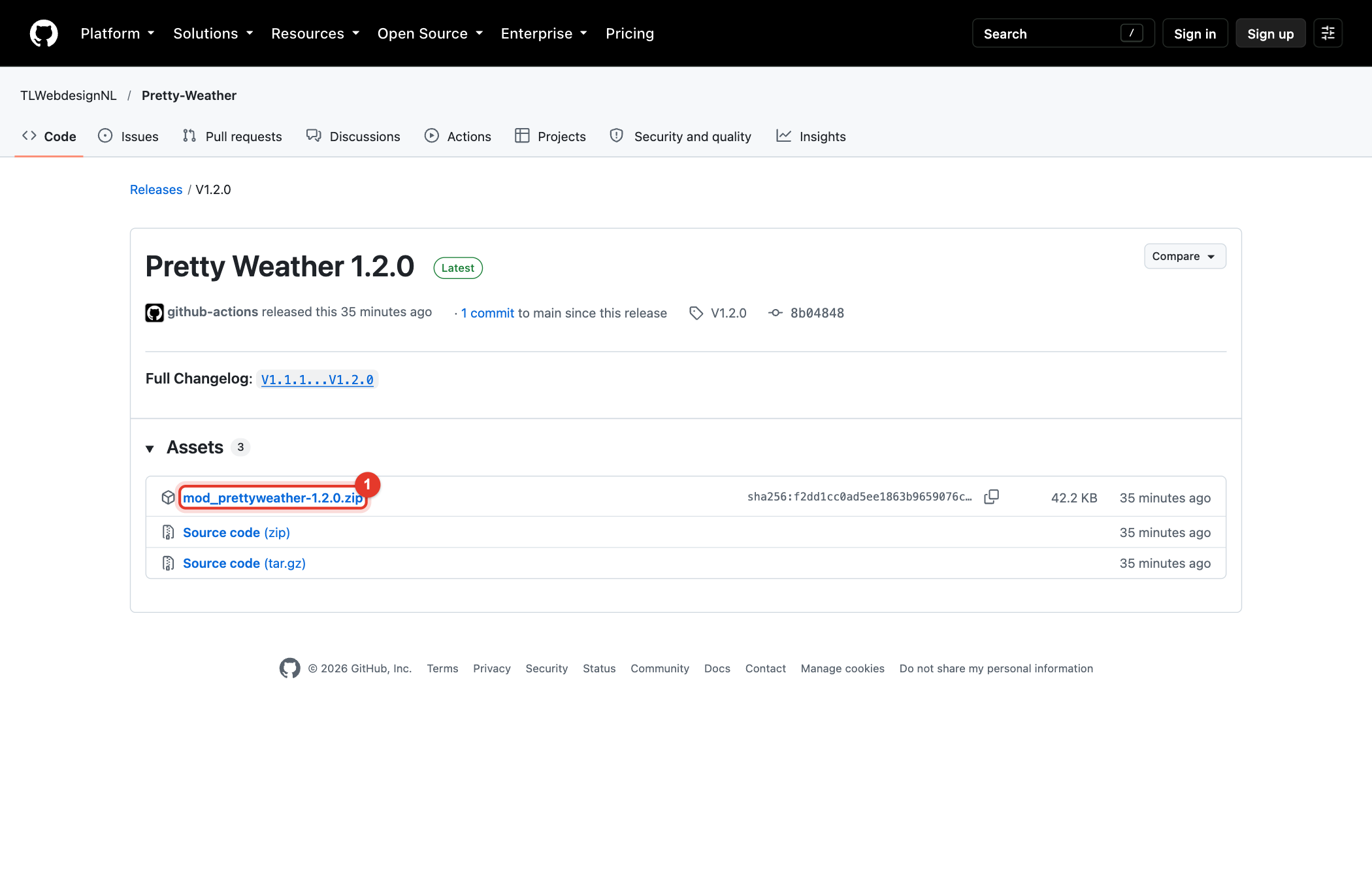 Download Pretty Weather from GitHub